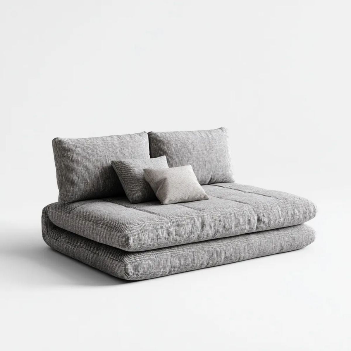 Sofa parter 2 filety szare, barwione na chinie, poliester filecibbined between betwelt, 200 x 100 x 75 cm