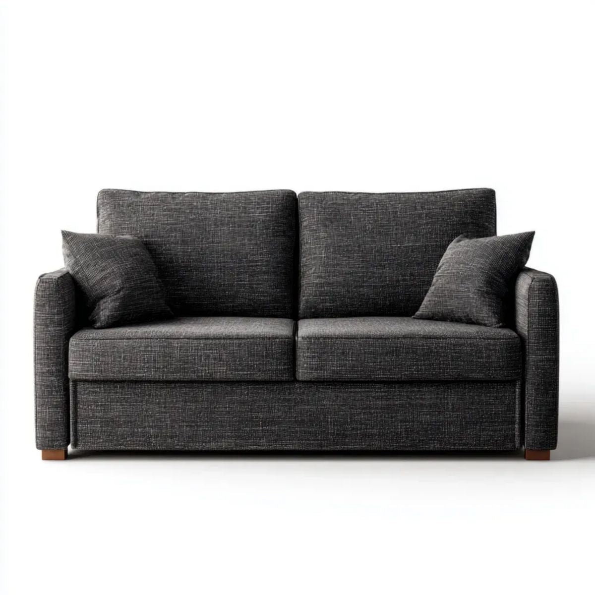 Sofa, 2-osobowa z sofą z antracytu szary poliester z poduszkami, 170 x 85 x 85 cm