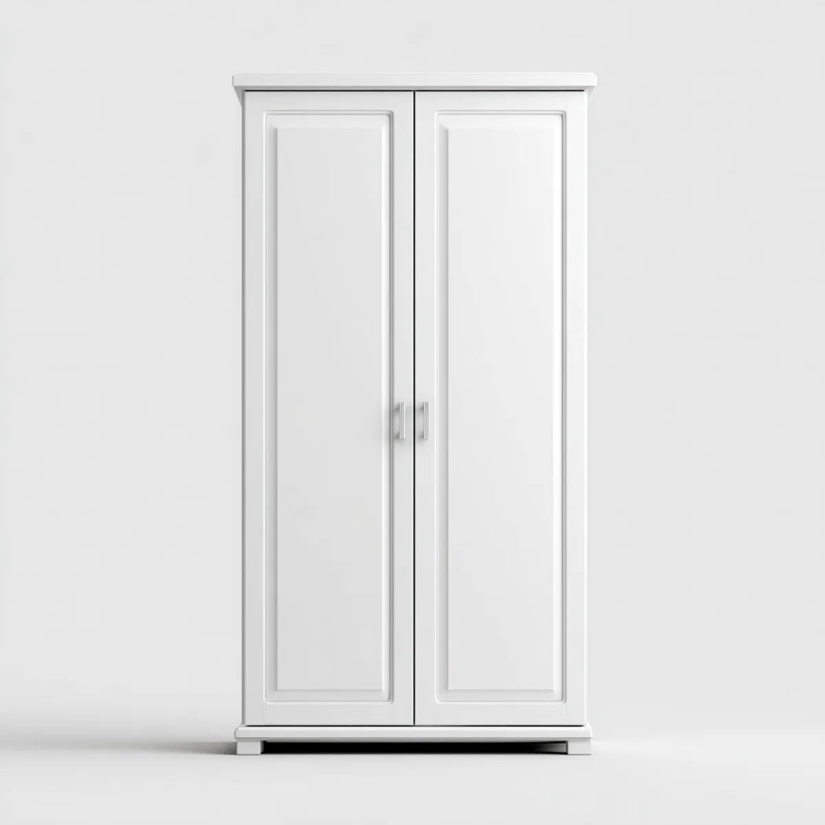 Szafa 2 białe drzwi MDF 90 x 50 x 190 cm prostokątne