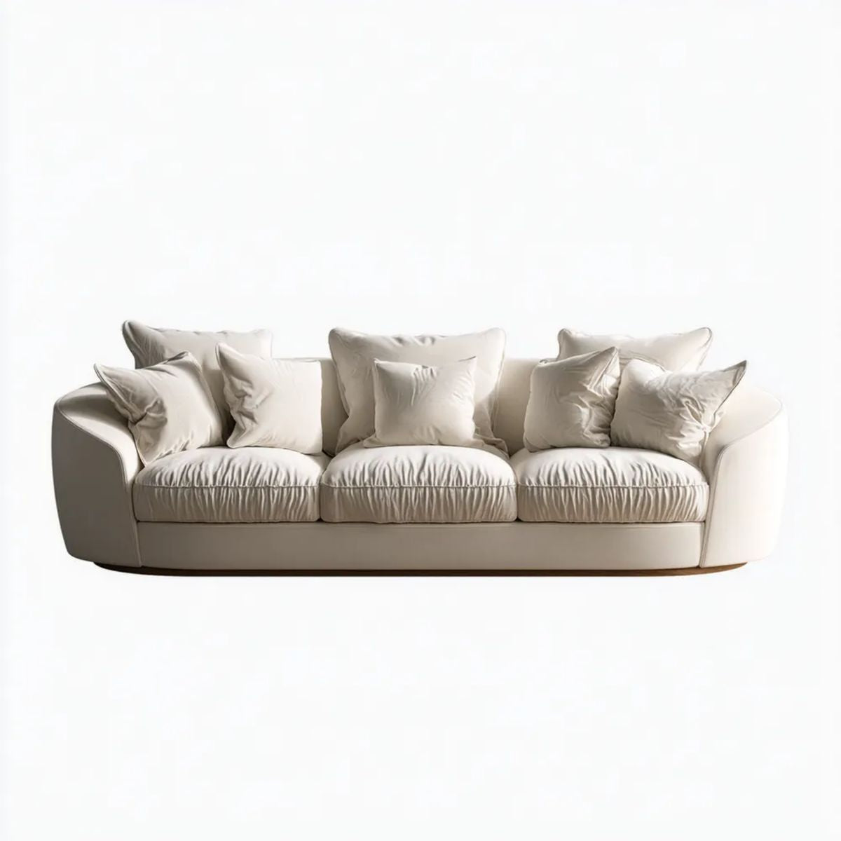 Sofa, 3-osobowa poliester krem z tłuszczami fotel 230 x 100 x 82 cm