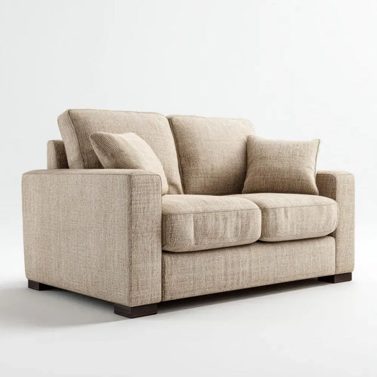 Sofa, 2-osobowa sofa w poliestrze z ciemnym brązowym nóżkami, 170 x 95 x 85 cm