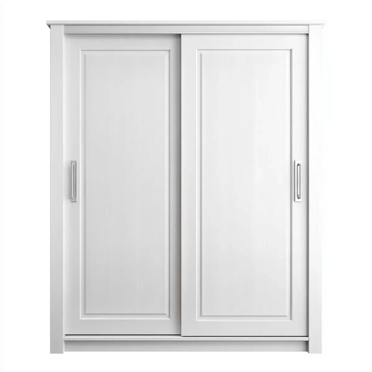 Szafa z 2 drzwiami przesuwnymi biały 120 x 60 x 200 cm w prostokątnym MDF