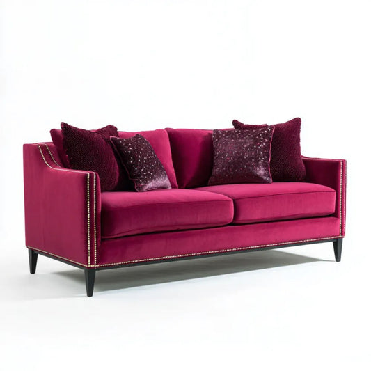 Sofa, 3-osobowa w sofie w gumce z poliestru, 198 x 88 x 84 cm