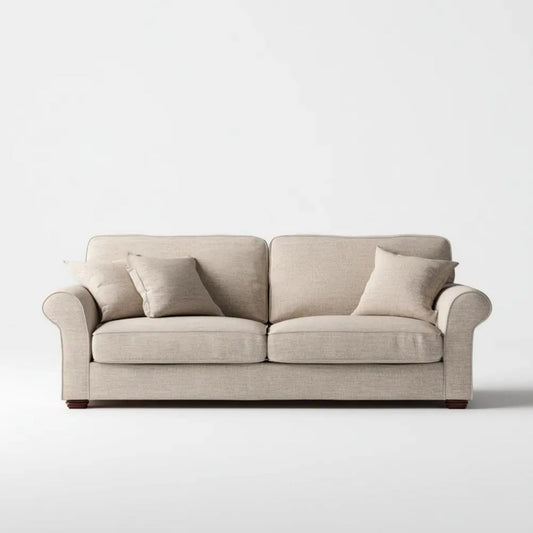 Sofa, 2-osobowa w poliestrze, drewniany stop, 178 x 90 x 88 cm